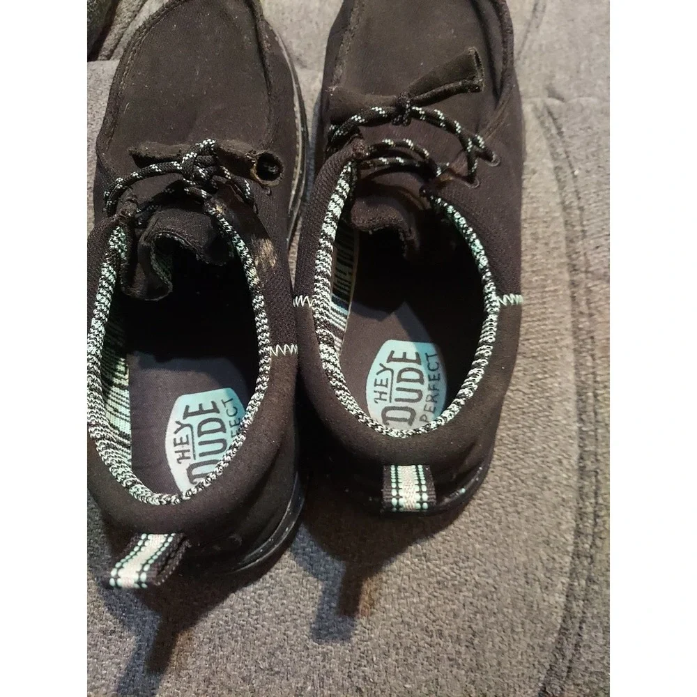 Hey Dude‎ Wally Sox Casual Loafer for Men, US Size 13 - Jet Black Aqua  Slip On